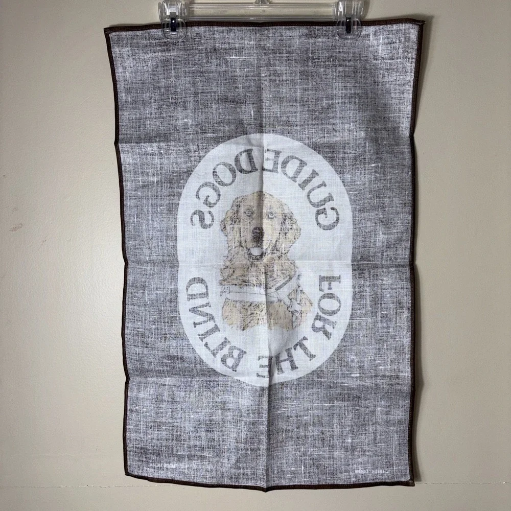 Guide Dogs for the Blind Tea Towel Irish Linen Made‎ In UK